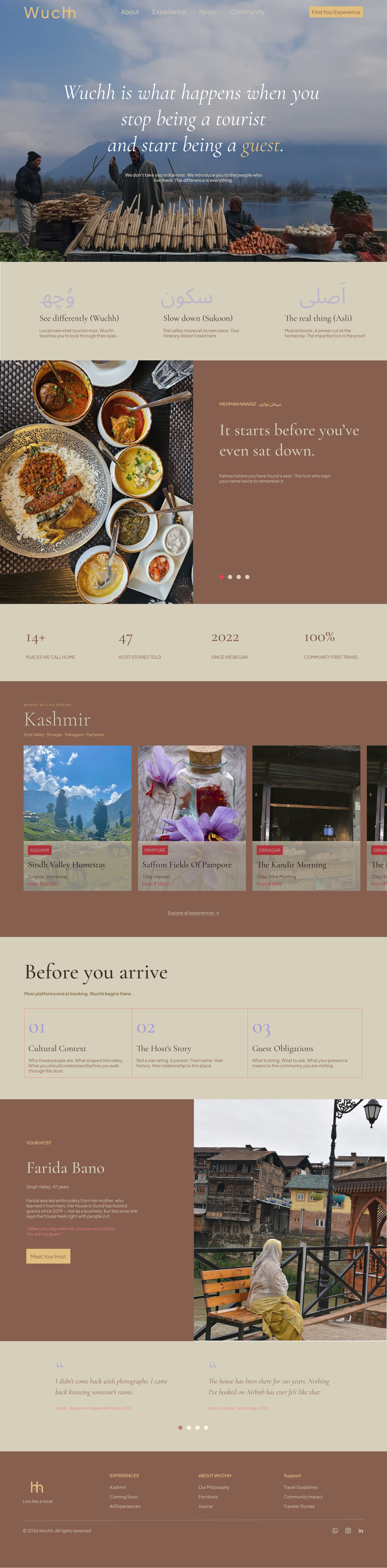 Final UI — full landing page